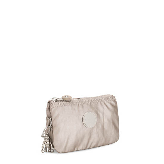 Sacs Kipling Creativity Small Metallic Pouch Beige | FR 1107OK